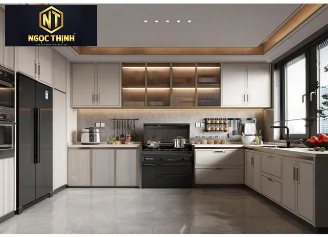 Tủ bếp đẹp gỗ công nghiệp